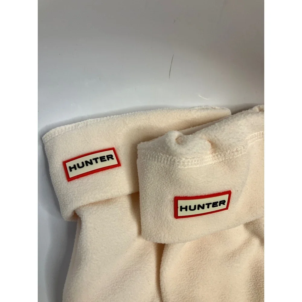 Hunter tall fleece boot socks women's size medium (5-7 shoe size)‎ cream winter
